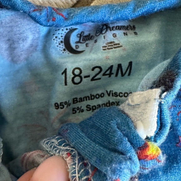 Fourth of July Dinosuar Toddler Bamboo Convertible One Piece - Picture 3 of 3